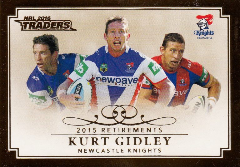 2016 NRL Traders 2015 Retirements - R07 Kurt Gidley Newcastle Knights