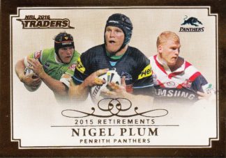 2016 NRL Traders 2015 Retirements - R12 Nigel Plum Penrith Panthers