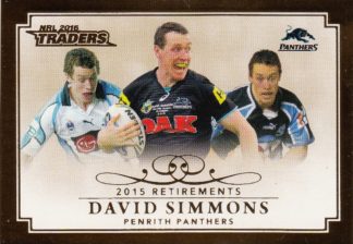 2016 NRL Traders 2015 Retirements - R13 David Simmons Penrith Panthers