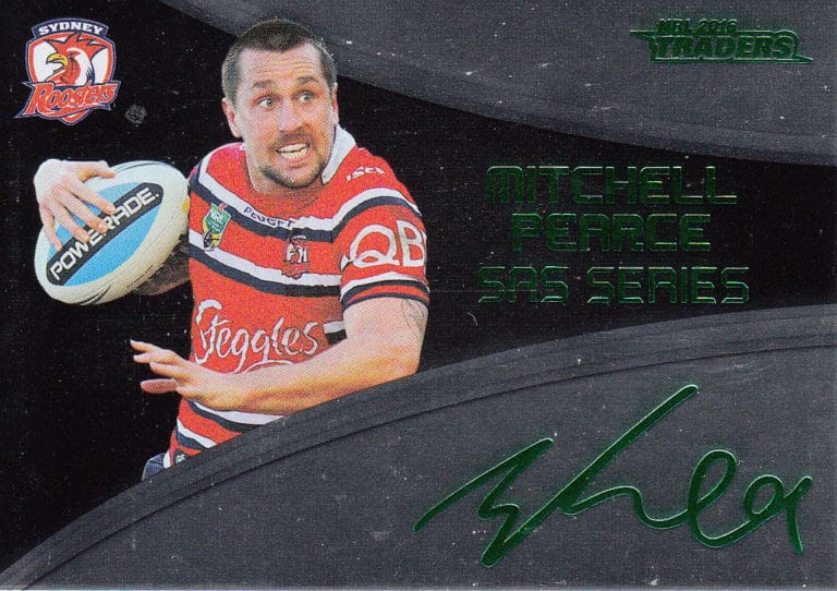 2016 NRL Traders Black SAS Signature - SASB14 Mitchell Pearce Sydney Roosters