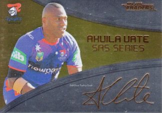 2016 NRL Traders Gold SAS Signature - SASG08 Akuila Uate Newcastle Knights