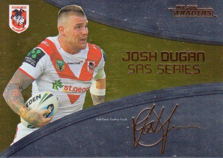 2016 NRL Traders Gold SAS Signature - SASG13 Josh Dugan St George Dragons