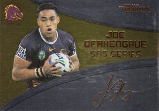 2016 NRL Traders Gold SAS Signature - SASG17 Joe Ofahengaue Brisbane Broncos