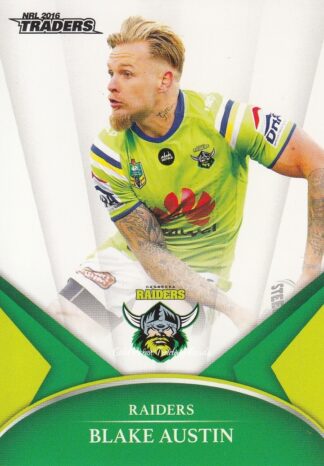 2016 NRL Traders Common Card - Base 012 Blake Austin Canberra Raiders
