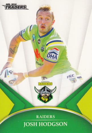 2016 NRL Traders Common Card - Base 015 Josh Hodgson Canberra Raiders
