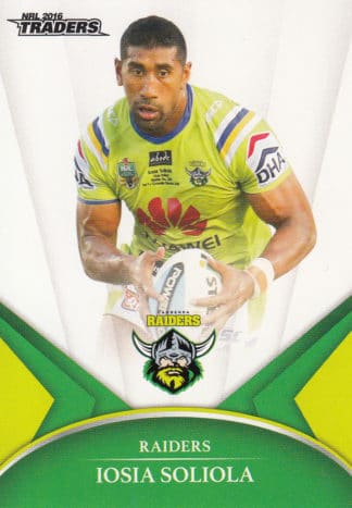 2016 NRL Traders Common Card - Base 018 Iosia Soliola Canberra Raiders
