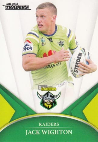 2016 NRL Traders Common Card - Base 019 Jack Wighton Canberra Raiders
