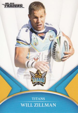 2016 NRL Traders Common Card - Base 050 Will Zillman Gold Coast Titans
