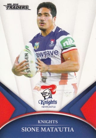 2016 NRL Traders Common Card - Base 074 Sione Mata'utia Newcastle Knights