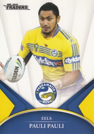 2016 NRL Traders Common Card - Base 095 Pauli Pauli Parramatta Eels