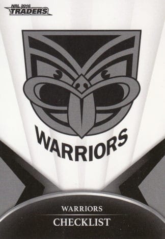 2016 NRL Traders Common Card - Base 141 Checklist Warriors