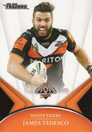 2016 NRL Traders Common Card - Base 159 James Tedesco Wests Tigers
