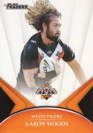 2016 NRL Traders Common Card - Base 160 Aaron Woods Wests Tigers