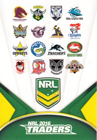 2016 NRL Traders Common Card - Base 161 Header Card