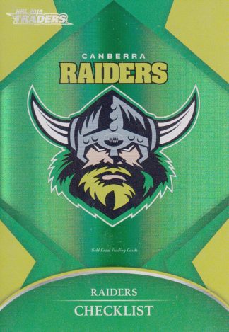 2016 NRL Traders Silver Parallels - P011 Checklist Canberra Raiders