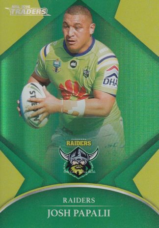 2016 NRL Traders Silver Parallels - P016 Josh Papalii Canberra Raiders