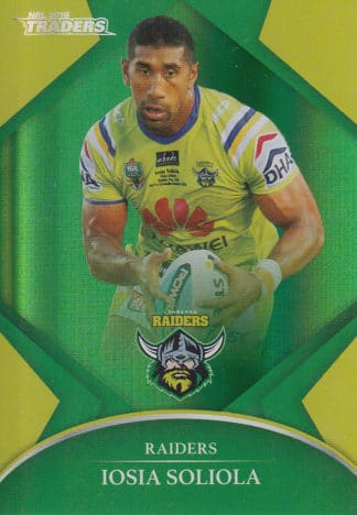 2016 NRL Traders Silver Parallels - P018 Iosia Soliola Canberra Raiders
