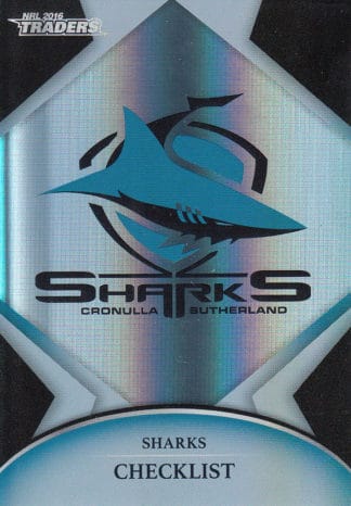 2016 NRL Traders Silver Parallels - P031 Checklist Cronulla Sharks