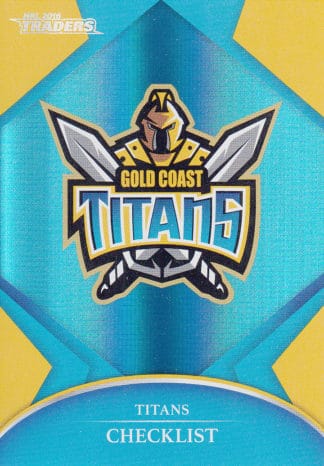 2016 NRL Traders Silver Parallels - P041 Checklist Gold Coast Titans