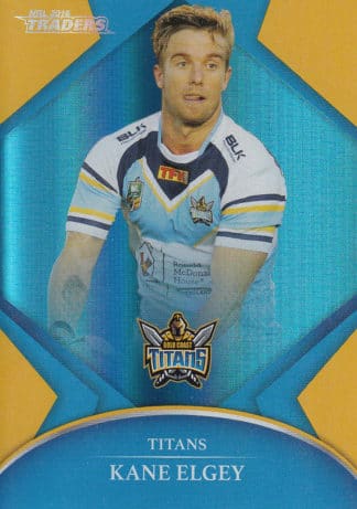 2016 NRL Traders Silver Parallels - P045 Kane Elgey Gold Coast Titans