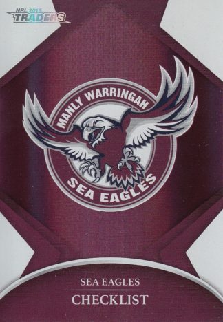 2016 NRL Traders Silver Parallels - P051 Checklist Manly Sea Eagles