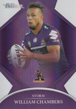 2016 NRL Traders Silver Parallels - P063 William Chambers Melbourne Storm