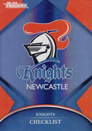 2016 NRL Traders Silver Parallels - P071 Checklist Newcastle Knights