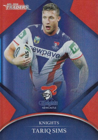 2016 NRL Traders Silver Parallels - P078 Tariq Sims Newcastle Knights