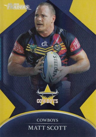 2016 NRL Traders Silver Parallels - P087 Matt Scott North Qld Cowboys