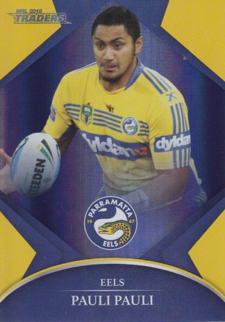 2016 NRL Traders Silver Parallels - P095 Pauli Pauli Parramatta Eels