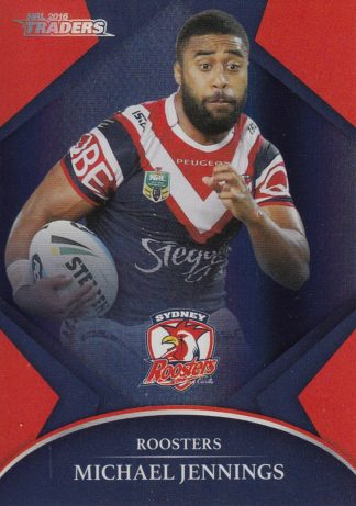 2016 NRL Traders Silver Parallels - P137 Michael Jennings Sydney Roosters