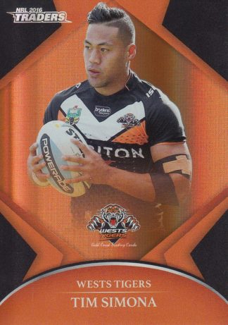 2016 NRL Traders Silver Parallels - P157 Tim Simona Wests Tigers