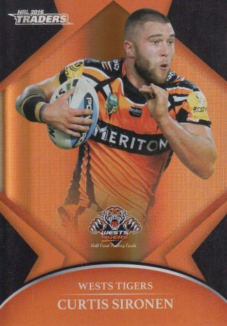2016 NRL Traders Silver Parallels - P158 Curtis Sironen Wests Tigers