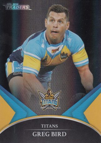 2016 NRL Traders Black Parallel - PS21 Greg Bird Gold Coast Titans