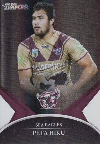 2016 NRL Traders Black Parallel - PS27 Peta Hiku Manly Sea Eagles