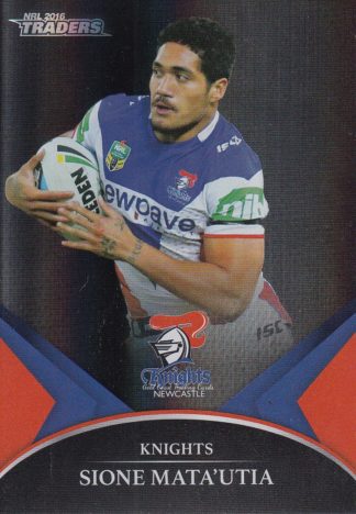 2016 NRL Traders Black Parallel - PS37 Sione Mata'utia Newcastle Knights'