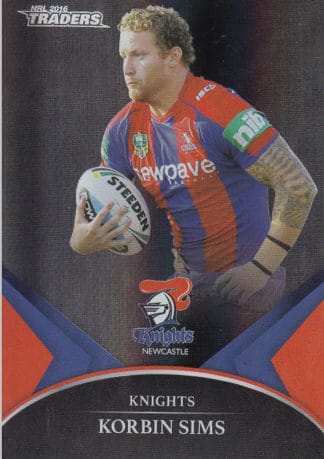 2016 NRL Traders Black Parallel - PS39 Korbin Sims Newcastle Knights