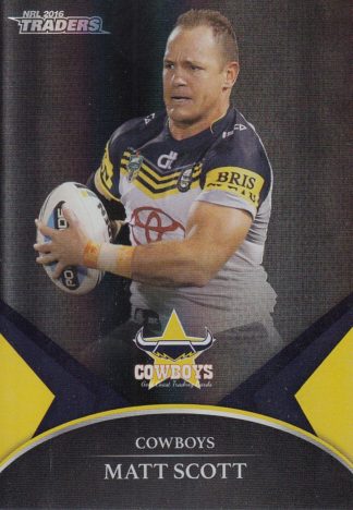 2016 NRL Traders Black Parallel - PS43 Matt Scott North Qld Cowboys