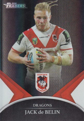 2016 NRL Traders Black Parallel - PS61 Jack De Belin St George Dragons