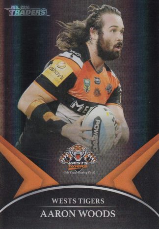 2016 NRL Traders Black Parallel - PS80 Aaron Woods Wests Tigers