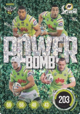 2016 NRL Xtreme Power Bomb Team - PB02 Fensom, Croker, Soliola, Vaughan