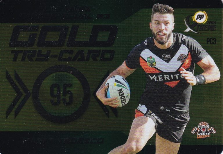 2016 NRL Xtreme Power Cards - PC03 James Tedesco Wests Tigers