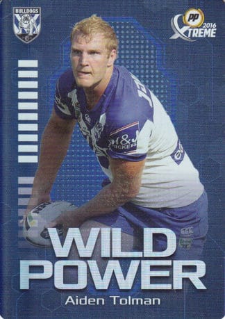2016 NRL Xtreme Wild Power - WP03 Aiden Tolman Canterbury Bulldogs