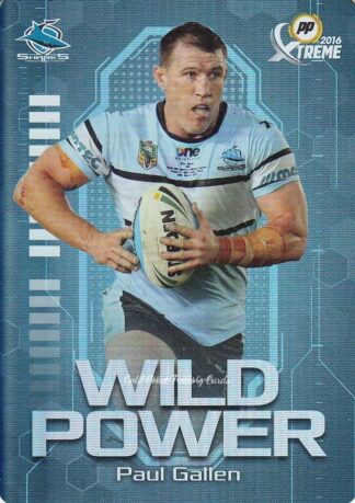 2016 NRL Xtreme Wild Power - WP04 Paul Gallen Cronulla Sharks