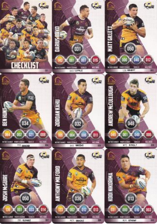2016 NRL Xtreme Base Team Set - Brisbane Broncos