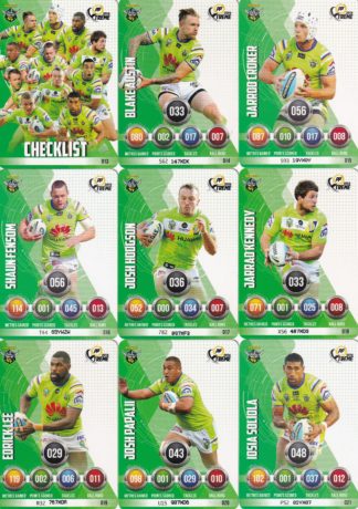 2016 NRL Xtreme Base Team Set - Canberra Raiders