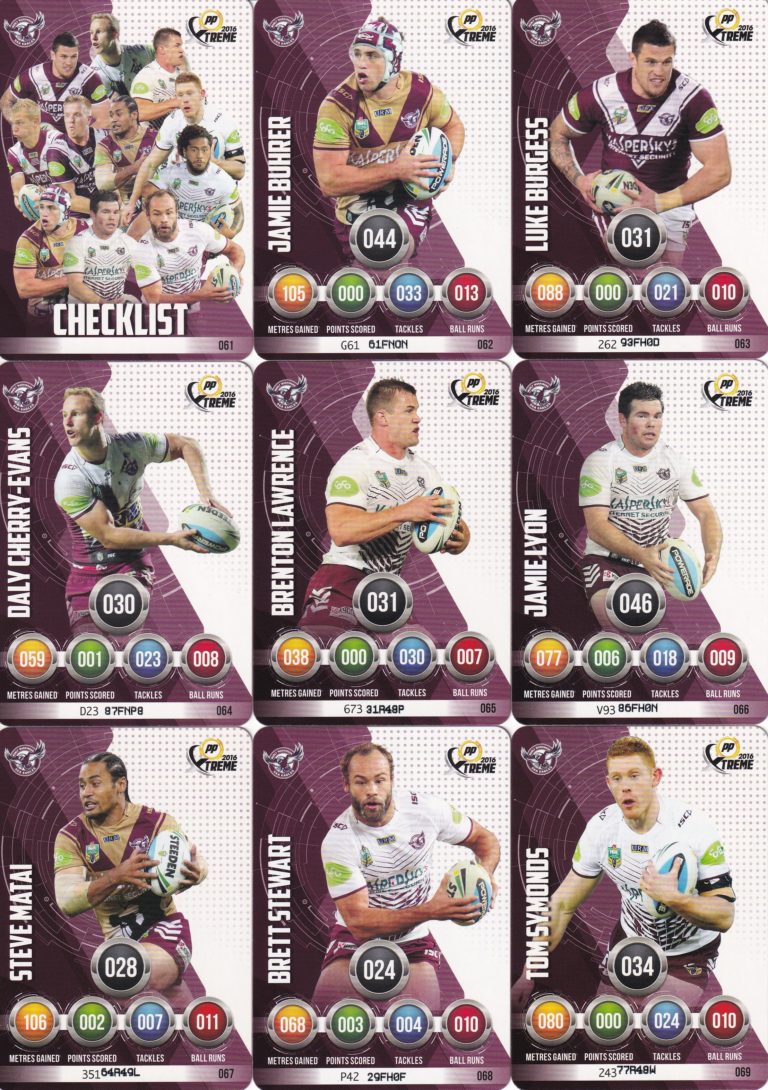 2016 NRL Xtreme Base Set - 193 Common Cards - Image 7