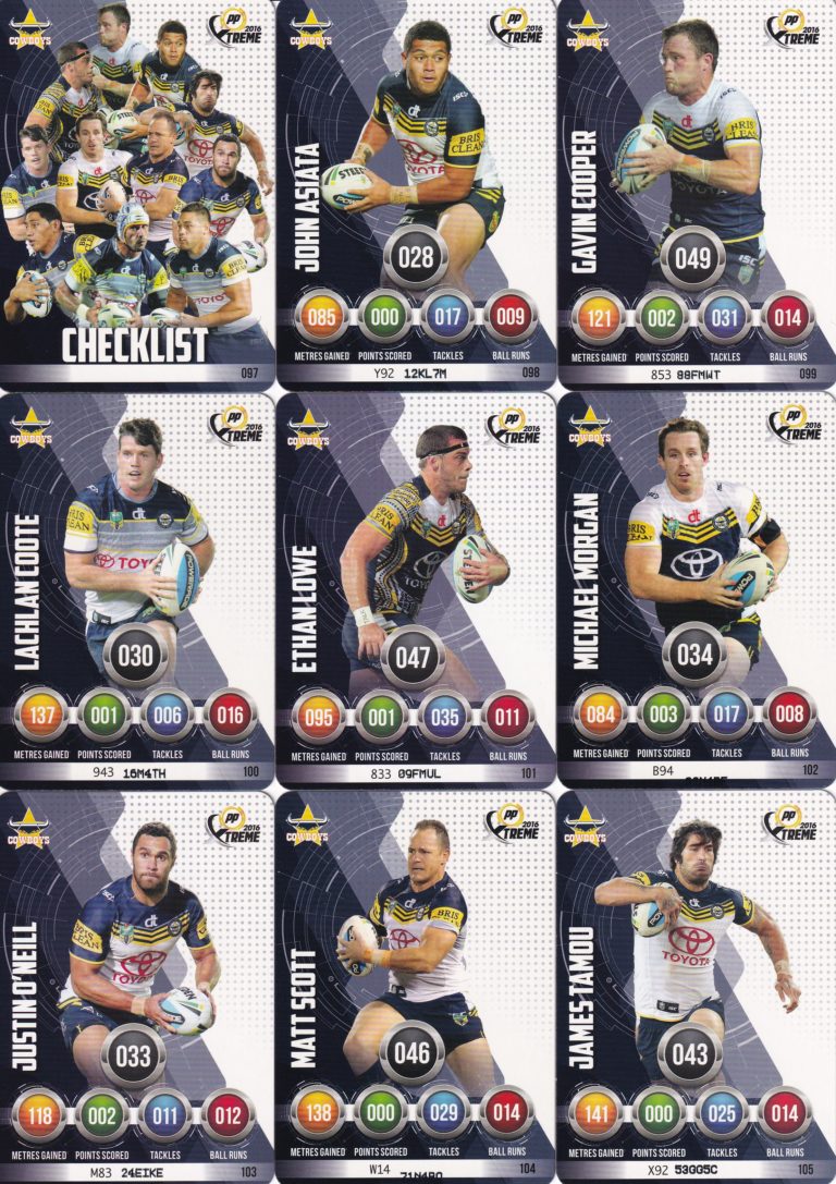 2016 NRL Xtreme Base Set - 193 Common Cards - Image 10