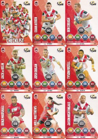 2016 NRL Xtreme Base Team Set - St George Dragons