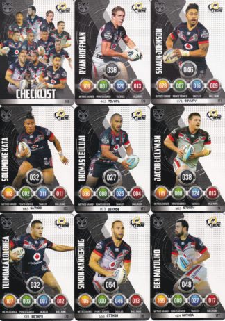2016 NRL Xtreme Base Team Set - Warriors